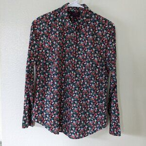 J.Crew made with Liberty Fabric Women's long sleeved shirt size P8